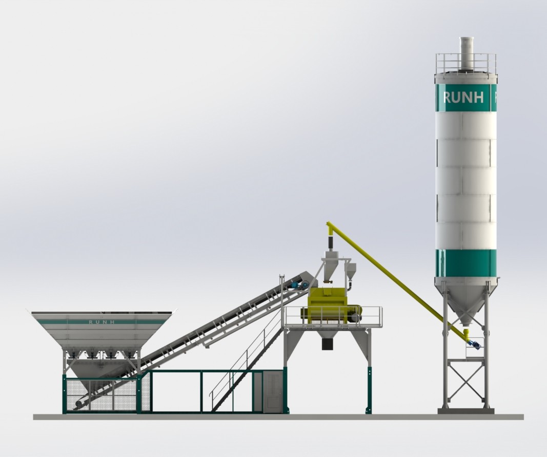HZSK80 fast installation concrete batching plant